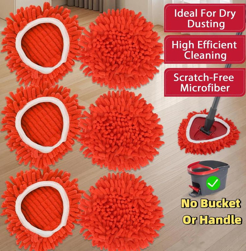For O-Cedar Chenille Duster Mop Pad Refills Heads Dust Trapping Multi-Surface Cleaning for Walls Ceilings Fans Blinds Allergy Safe Household Items
