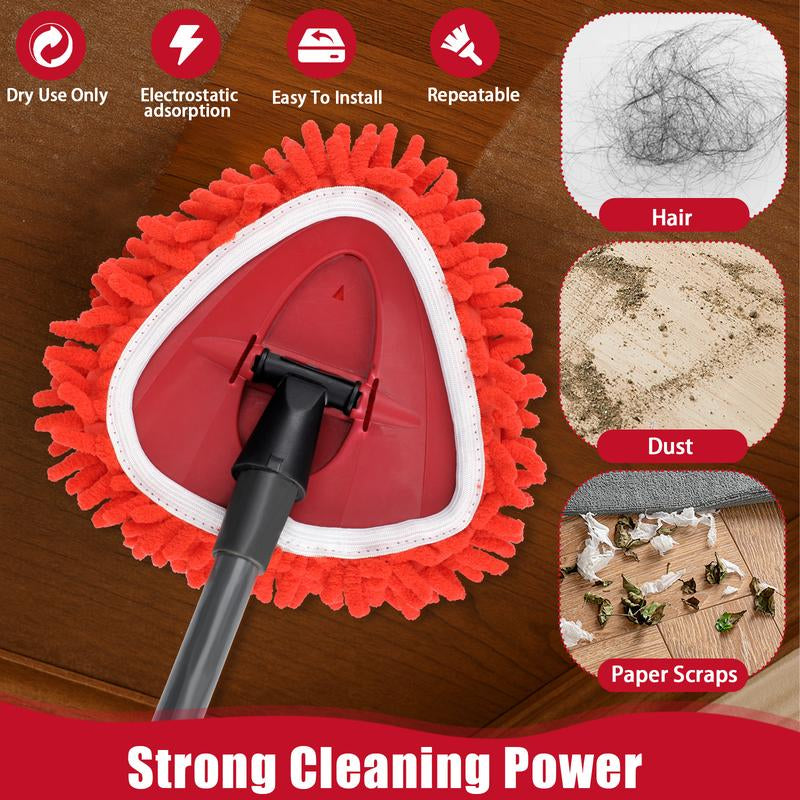 For O-Cedar Chenille Duster Mop Pad Refills Heads Dust Trapping Multi-Surface Cleaning for Walls Ceilings Fans Blinds Allergy Safe Household Items