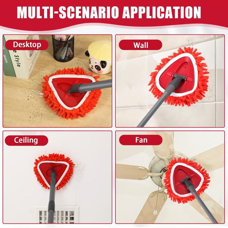 For O-Cedar Chenille Duster Mop Pad Refills Heads Dust Trapping Multi-Surface Cleaning for Walls Ceilings Fans Blinds Allergy Safe Household Items