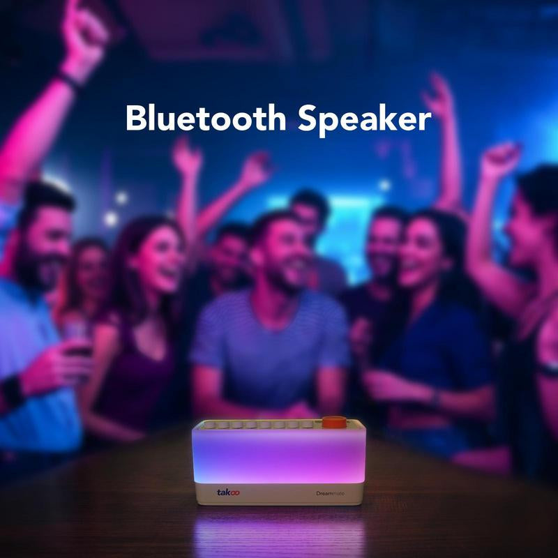 Takoo White Noise - Mixable 3 in 1 Speaker - Portable Sleep Aid, Sound Machine, 8 Adjustable Nature Sounds, Bluetooth Speaker, 30-Level Night Lights, 11 LED Ambient Breathing Lights, Timer, Bedroom Gadgets, Baby, Nursing, Toddlers, Insomnia
