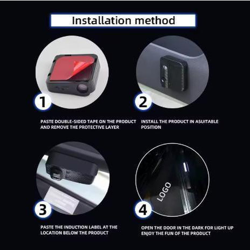 2PCS LED Car Door Logo Lights Projector Compatible with Infiniti Q50 Q50L (V37) 2008-2022 Puddle Lights Ghost Shadow Light Kit Car Accessories