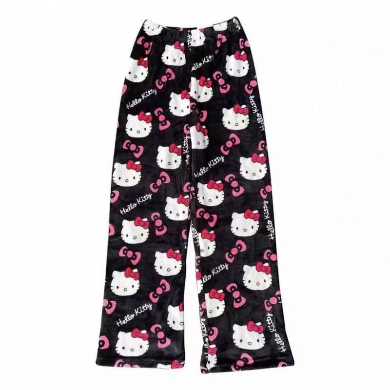 Sanrio Hello Kitty Comfy Pajama Pants-Size up 2X!!! - Cute, Comfortable and Stylish Design Y2K Clothing - Tiktok Approved Loungewear Collection