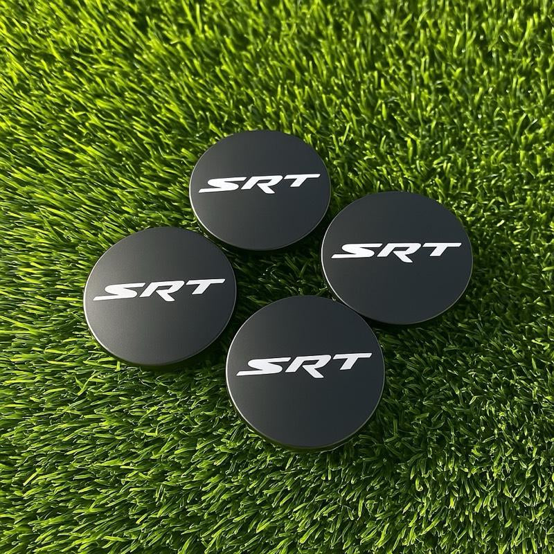Matte Black SRT Wheel Hub Center Caps – 63Mm (Set of 4)