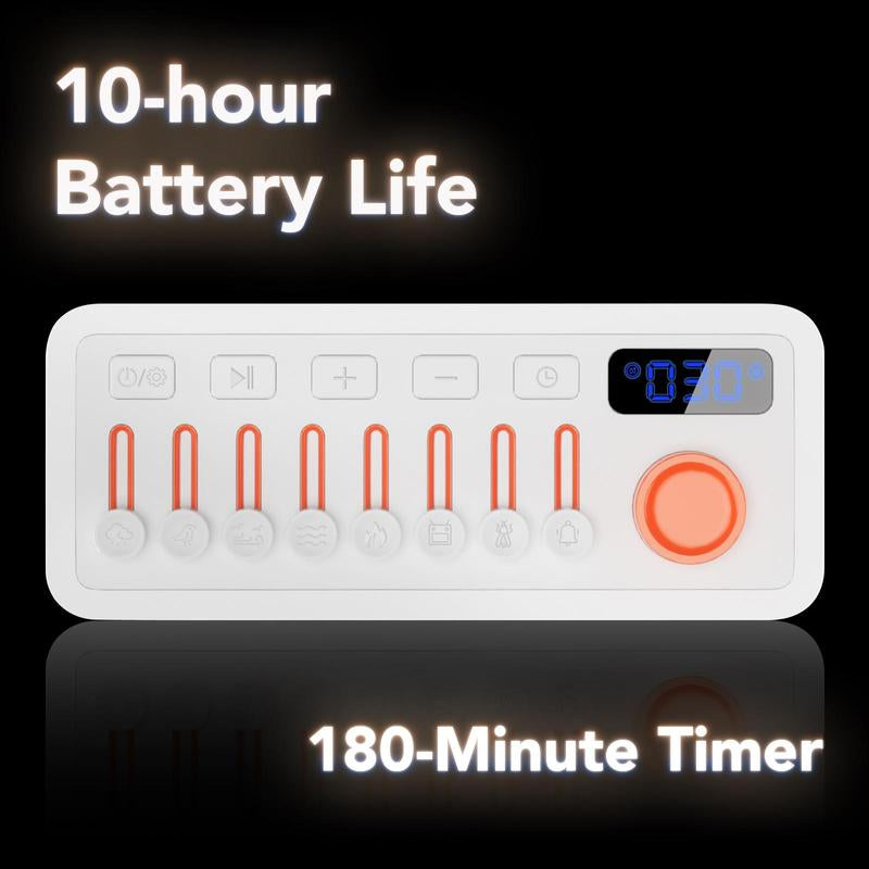 Takoo White Noise - Mixable 3 in 1 Speaker - Portable Sleep Aid, Sound Machine, 8 Adjustable Nature Sounds, Bluetooth Speaker, 30-Level Night Lights, 11 LED Ambient Breathing Lights, Timer, Bedroom Gadgets, Baby, Nursing, Toddlers, Insomnia