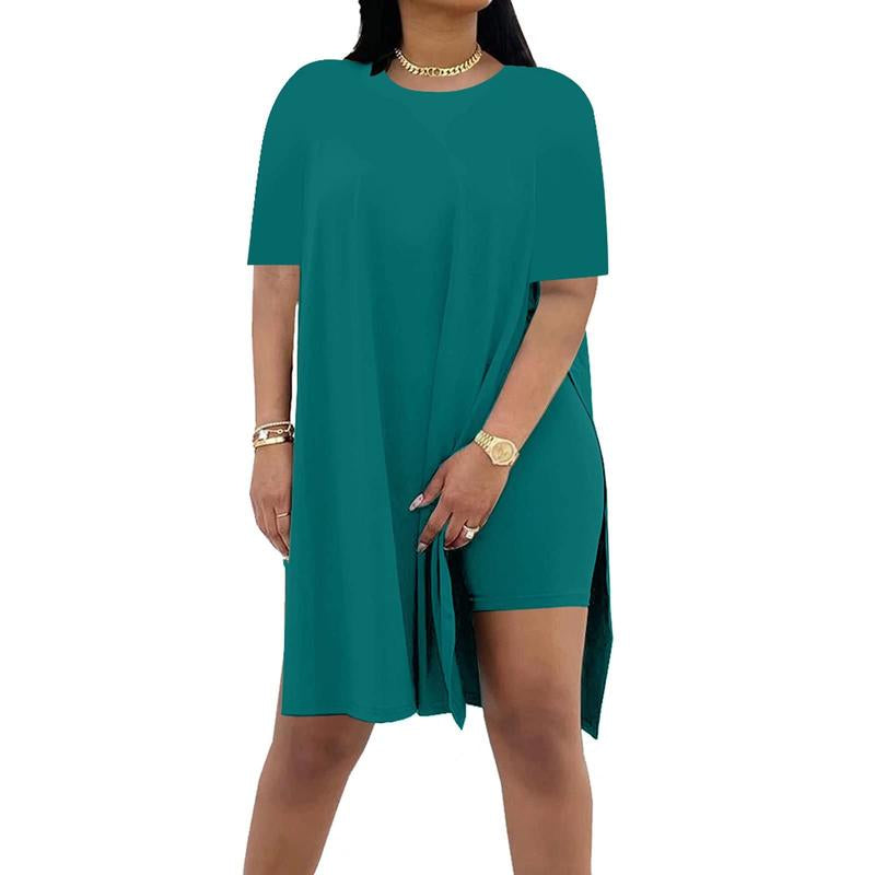 Women'S 2 Piece Outfits plus Size Lounge Sets Spring Summer Beach Vacation Clothes Comfort Cute Sweet Top and Short Pants Womenswear