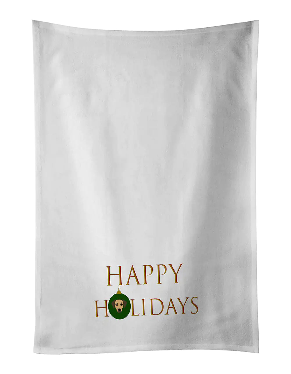 Sato Dog - Dog Face Happy Holidays Christmas Kitchen Towel Set of 2