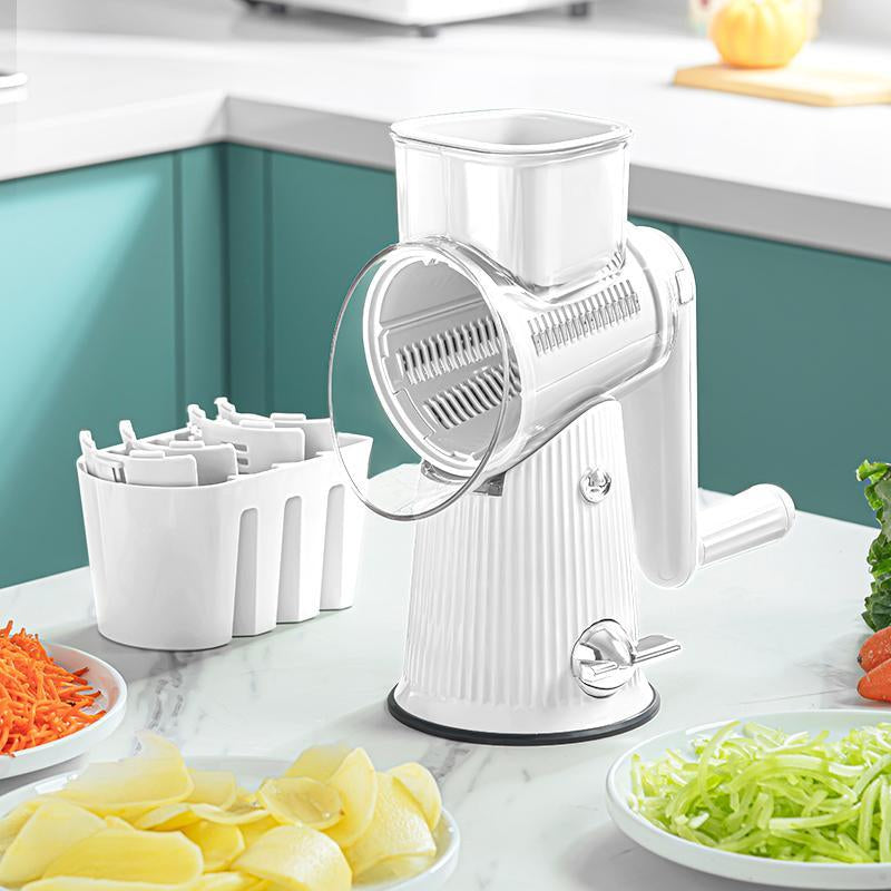 5 in 1 Cheese Grater, Heavy Duty Suction Base, Ergonomic Handle, Multi-Use Vegetables Nuts Shredder, Kitchen Gadgets, Easy Clean Kitchen Utensils Gift round Set Slicer