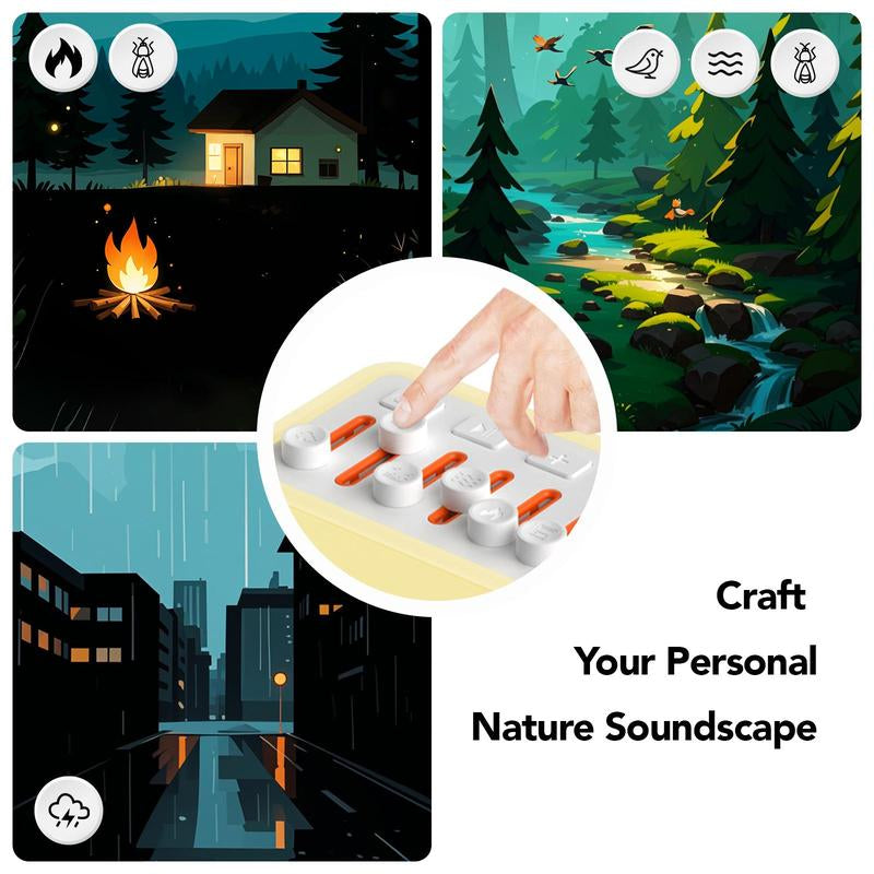 Takoo White Noise - Mixable 3 in 1 Speaker - Portable Sleep Aid, Sound Machine, 8 Adjustable Nature Sounds, Bluetooth Speaker, 30-Level Night Lights, 11 LED Ambient Breathing Lights, Timer, Bedroom Gadgets, Baby, Nursing, Toddlers, Insomnia